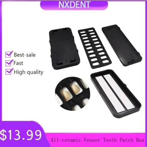 All-Ceramic Veneer Rectangle Processing Box Beautiful Tooth Veneer Box Porcelain Patch Disinfection Box Denture Placement Box