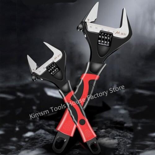 6" 8" 10" 12" Professional Adjustable Bathroom Spanner Universal Key Nut Wrench Large Open Wrench Plumbing Repair Hand Tools