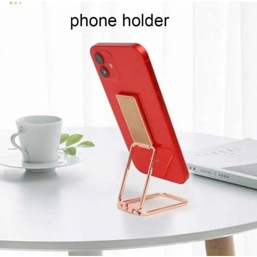 Mobile Phone Holder Folding Ring Buckle Desktop Tablet Retractable Magnetic Car Metal Square Live Broadcast Bracket
