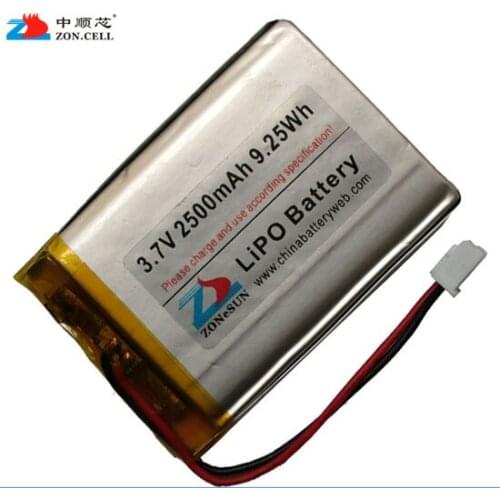 In the core 2500mAh 803759 3.7V lithium polymer battery 883759853760853759 Rechargeable Li-ion Cell
