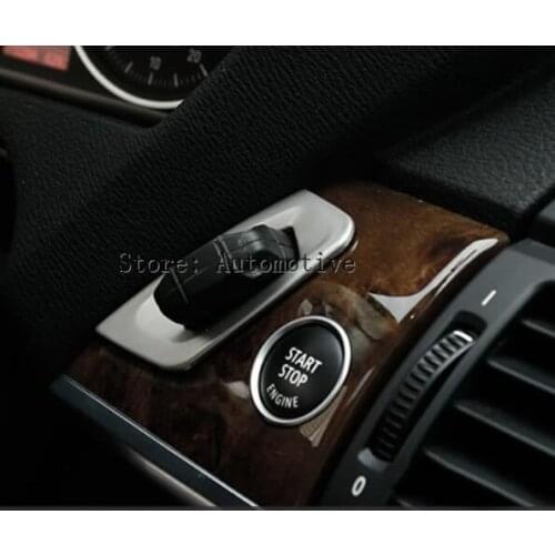 Interior Middle Console Key Hole Frame Cover Trim For BMW X5 E70 2009-2013