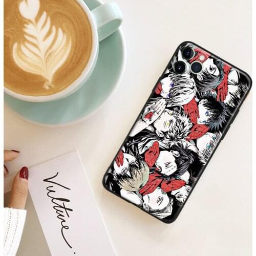 Jujutsu Kaisen anime art For IPhone Se 6 6s 7 8 Plus X XR XS 11 12 Mini Pro Max Glass TPU Soft Silicone Phone Case Cover Shell