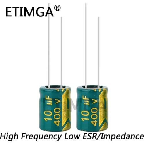10PCS/LOT 10uf400V Aluminum Electrolytic Capacitor Size 10*13mm 400V 10uf 20