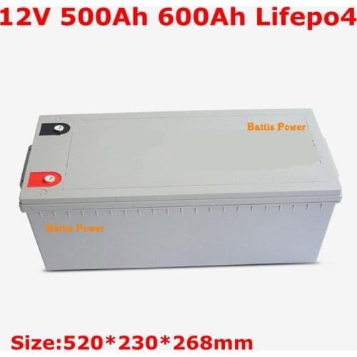 12V 500Ah 600Ah lifepo4 Lithium battery 12V BMS 4S for RV inverter Solar energy storage motor homes emergency system+20A Charger