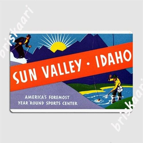 1935 Sun Valley Idaho Metal Sign Bar Cave Plaques Cinema Garage Printing Tin Sign Poster