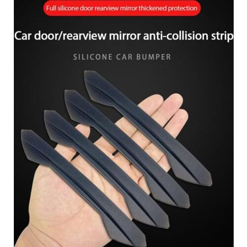 4Pack Car Anti-collision Strips For Opening Doors Scratch-resistant Anti-rubbing Adhesive Strips Car Door Bumper Silicone Strip