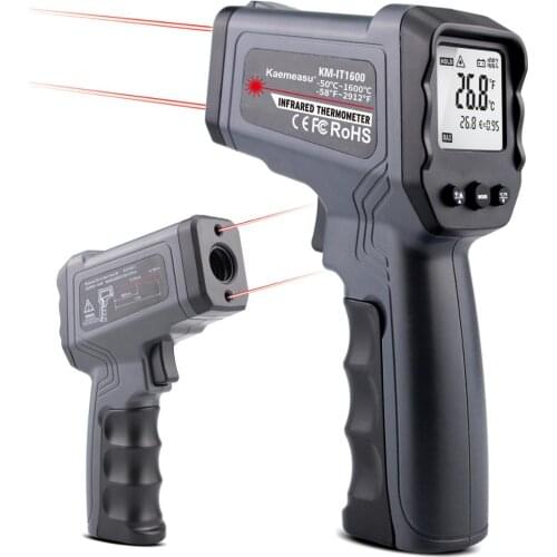 -50~1600 Degree High Temperature Pyrometer Digital Infrared Thermometer Non-Contact Laser LCD Display IR Gun Temperature