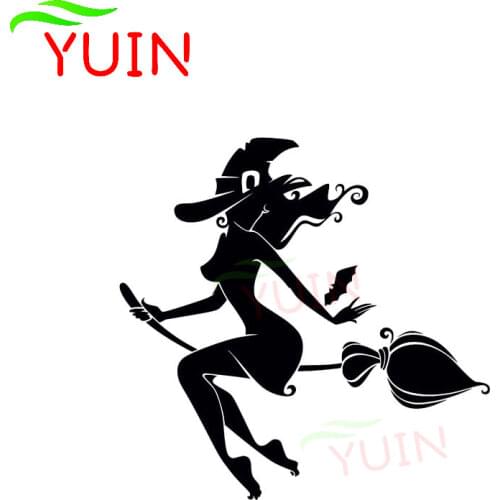 Car Sticker Flying Sexy Witch Girl Cool Style Decals Fashion Silhoutte Design Cars Modeling PVC Decoration Waterproof Decal