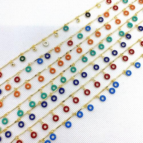 Handmade Chain Donuts Exquisite Fashion Copper Chain DIY Jewelry Making Charm Necklace Bracelet Jewelry Accessories 1m