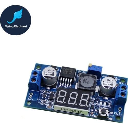 DC-DC boost module digital voltmeter shows LM2577 digital boost 3A output