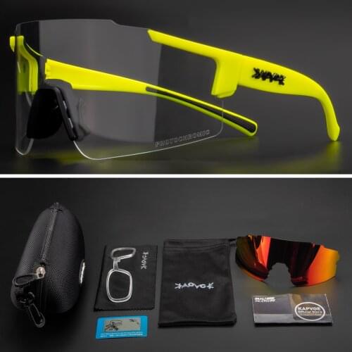 UV400 Photochromic Cycling Glasses MTB Cycling Eyewear Bicycle Sport Sunglasses MTB Glasses Bike Goggles Oculos Ciclismo men