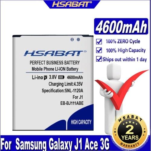 HSABAT 100% New 3000mAh EB-BJ111ABE Battery for Samsung Galaxy J1 Ace 3G Duos J111F SM-J110 SM-J110F SM-J110G SM-J110H SM-J111F
