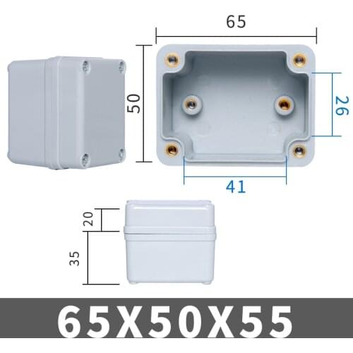 IP68 Outdoor PVC monitoring terminal box ABS button box plastic sealing terminal waterproof box outdoor junction box 65*50*55mm