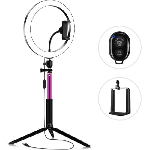 14.5-26cm 3200K-5600K Ring Video Light Kit Lamp 3 Light Modes Equipped for Live Streaming Making-up Video Recording Photography