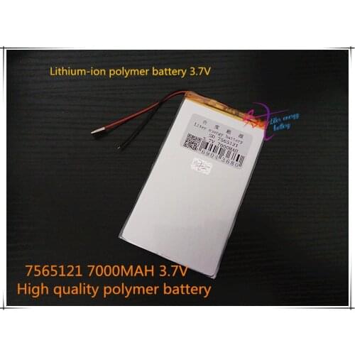 3.7V 7000mAH 7565121 ( polymer lithium ion battery ) Li-ion battery for tablet pc,power bank,cell phone,speaker