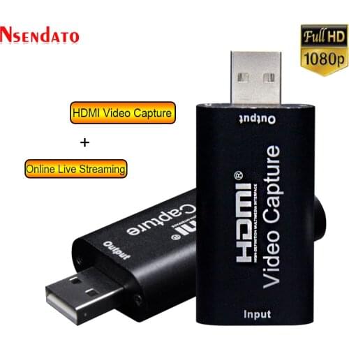 Mini 4K 1080P HDMI To USB 2.0 USB2.0 Video Capture Card Phone Game Recording Box for PC Youtube OBS DVD Live Streaming Broadcast