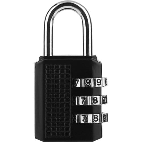 Mini Anti-theft Lock Zinc Alloy Security 3 Combination Multifunctional Code Lock Travel Suitcase Luggage Wardrobe Padlock
