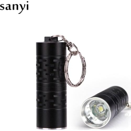 Mini 1600LM LED Flashlight Torch 3-Mode XML T6 LED Flashlight Use CR123A/16340 Battery Portable Flash Light Lamp Torch+Keychain