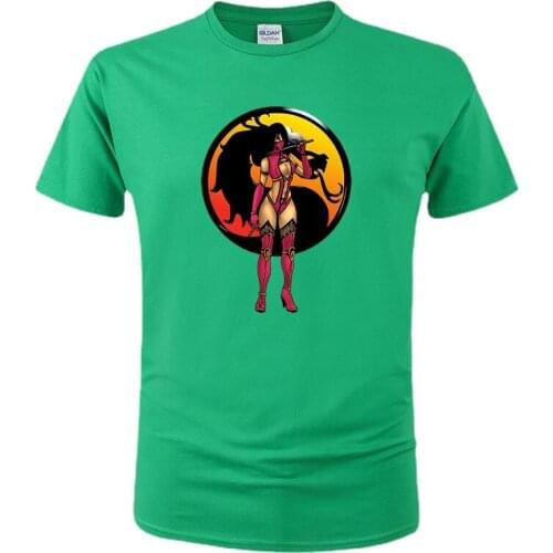 2021 New Mortal Kombat Mileena T shirt Men Cotton Printed T-shirt Summer Fashion Game MK Tees Short Sleeve Cool Tshirt Tops
