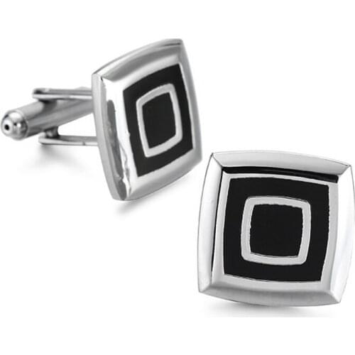 DY crazy promotions new enamel craft black men French shirt Cufflinks square Cufflinks wholesale and retail
