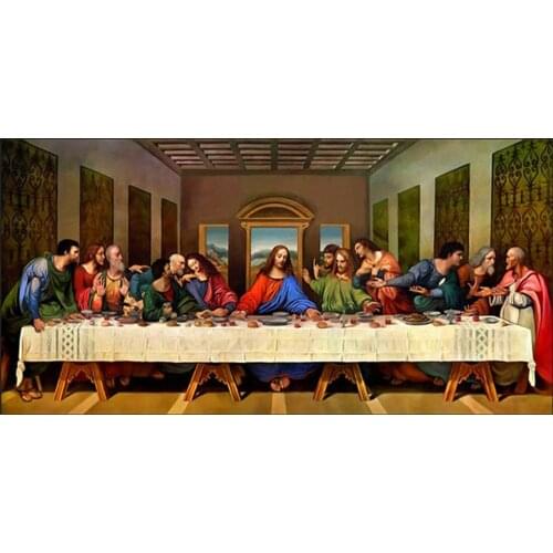 Funny DIY 5D Diamond Painting Kits Full Drill Crystal Rhinestone Embroidery Cross Stitch Arts Craft Canvas (The Last Supper)