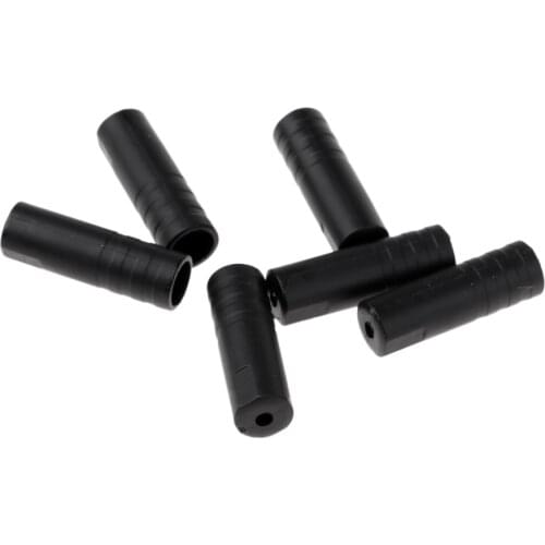 6pcs Bike Bicycle Brake Cable End Cap Tips Cover Shifter Wire Hose Housing Crimps Tip Protector Black