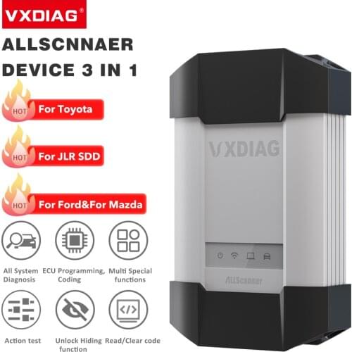New VXDIAG Allscanner For JLR SDD Automotive Full system Diagnostic Tool For Toyota TISV15 Car OBD2 Code scanner For Ford IDS
