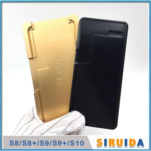 One set for Samsung S8 S8+ S9 S9+ Note 9 S10 Plus S6 S7 edge S6+ LCD Screen Lamination Pad Rubber Mat + Alignment Mould Molds