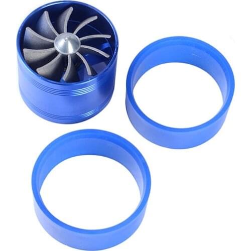 Single Supercharger Turbine Turbo Charger Air Filter Intake Fan Fuel Gas Saver for Car SUV Universal