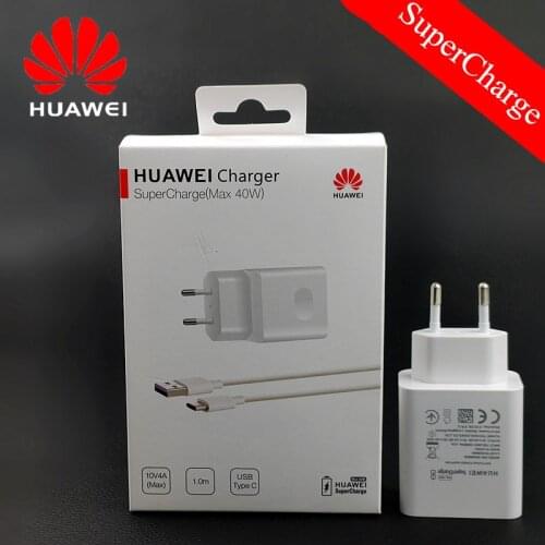 Original Huawei Nova 5T Charger adapte 40W SuperCharge Fast Charge 5A Usb Type c cable For P30 Pro P20 mate 30 20 Honor 9 10 20