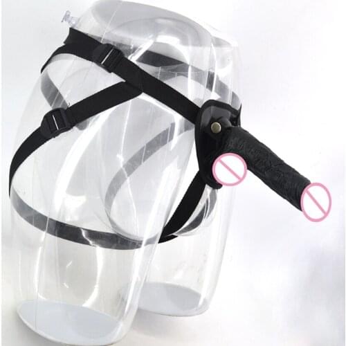 Adult Game Cheap 7.48" Long Realistic Strap On Dildo Woman Masturbate Console Artificial Penis Anal Plug Lesbian Couple Toy