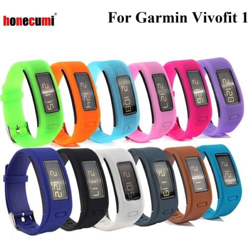 Honecumi For Garmin Vivofit 1 Smartband Replacement Strap Silicone Smart Watch Band Wrist Strap Bracelet with Clasp