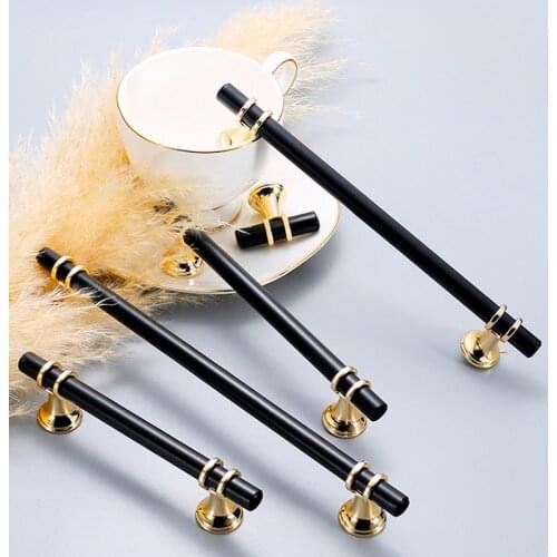 Nicedun Modern Simple Handle Cabinet Door Drawer Shoe Cabinet Furniture Hardware Black Gold Door Pulls Kitchen Cabinet Handles