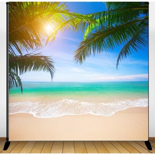 Mehofoto Tropical Beach Background Photo Props For Studio Summer Holiday Wedding Party Photography Backdrops Palm Tree Sea Beach