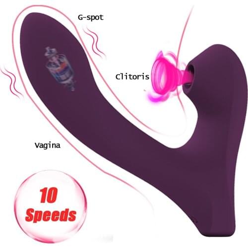 Sucking Vibrator for Women 10 Speeds Dildo Vibrator Female Adults Sex Toys Vagina Massage Clitoris Stimulator Nipple Clit Sucker