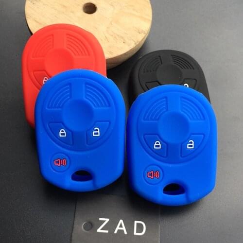 ZAD Silicone Car Key Case Cover Protector shell fob skin For Ford Escape Transit Connect SAAB TID AERO 3 buttons key