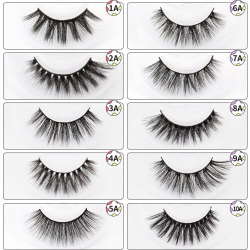 1 Pair Handmade 3D False Eyelashes Reusable Curled Thick Coils Become Warped Eyelash In Star Transparent Box False Eyelashes