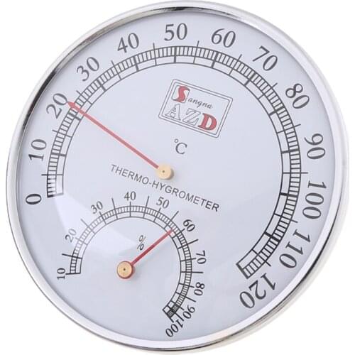 2021 New Sauna Thermometer metal Case Steam Sauna Room Thermometer Hygrometer Bath And Sauna Indoor Outdoor Used