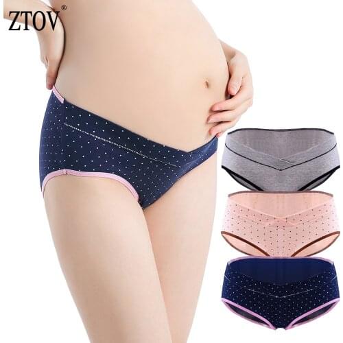 ZTOV 3PCS/Lot Maternity Underwear Panties For Pregnant Women Pregnancy Clothes U-shaped Low-Waist Briefs Intimates Panties XXL