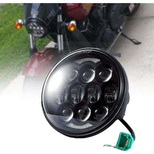 80W 5.75 5-3/4 Inch Round LED Projection Headlight for Dyna Motorcycles Light H4 H13 Led Headlight
