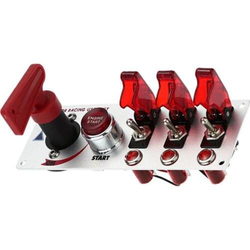 Car racing switch 12V LED Ignition Panel Switch Engine Start Push Button cut off switch LED Toggle red