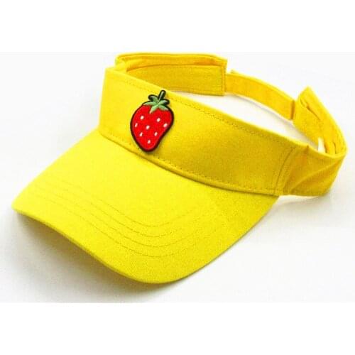 Strawberry fruit embroidery Visors Baseball Cap Adjustable Snapback cap for men and women 177