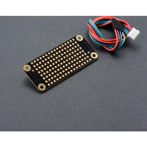 For Gravity I2C 8x16 RGB LED dot matrix Face plate LED 8*16 Display Panel 7 colour match for Arduino controller I2C/UAR cable