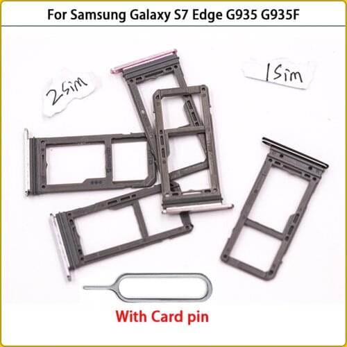 For Samsung Galaxy S7 Edge G935 G935F G935FD G935A Housing New SIM Card Adapter And Micro SD Card Tray Holder With Card pin