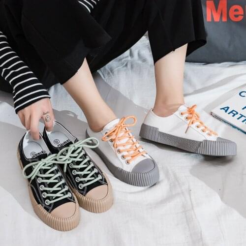 Women Shoes 2020 Summer New Fashion Casual Flats Female Canvas Classic Solid Color Woman Casual Breathable Trendy Women Sneakers