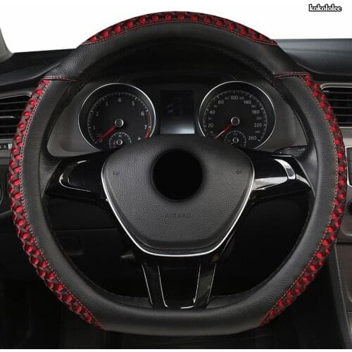 KOKOLOLEE Leather Car Steering Wheel Cover For Mercedess Benzs Smart Fortwo 450