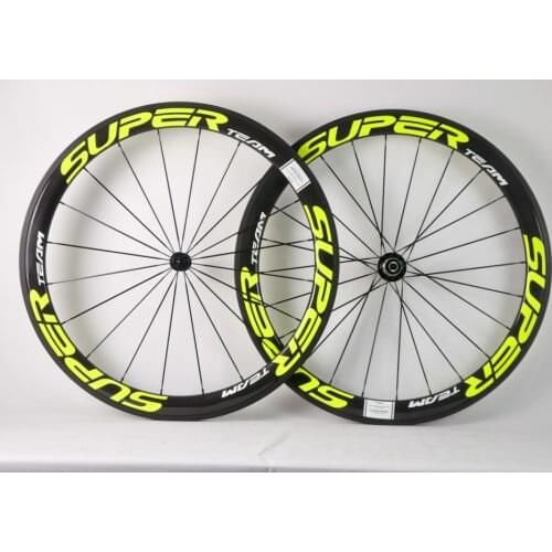 SuperTeam 700C road bicycle wheelset 50mm clincher wheel 25mm Width