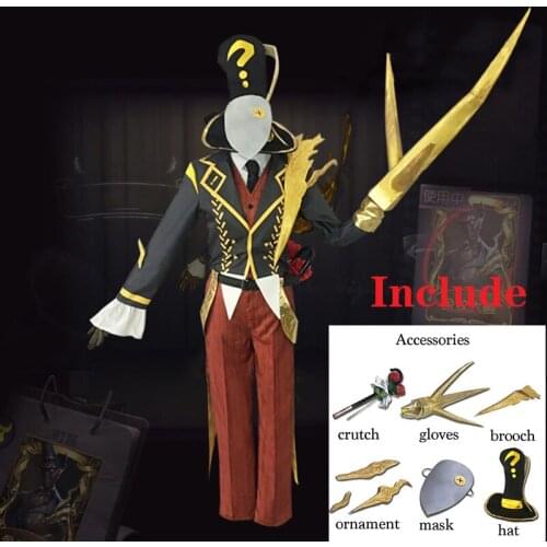 Game Identity V Cosplay costumes Hunter The Ripper Jack Cosplay Costume golden tentacle Skin Anime Cosplay with Accessories