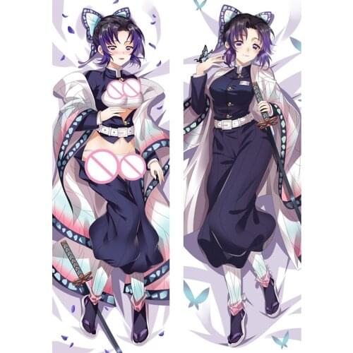 MMF Kimetsu no Yaiba Key Roles Kochou Shinobu Anime Demon Slayer Dakimakura Body Pillow Case Cover