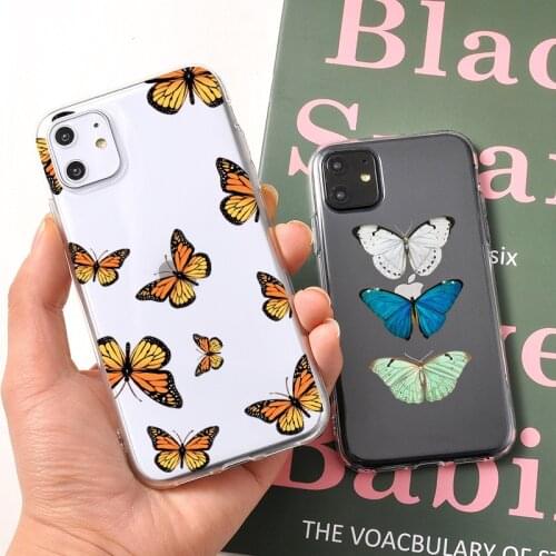 Soft TPU Cases For iPhone XR X XS Max 6 6S 7 8 Plus 11 11Pro Max Cases Simple Cute Butterfly Patterned Phone Case Cover NEW